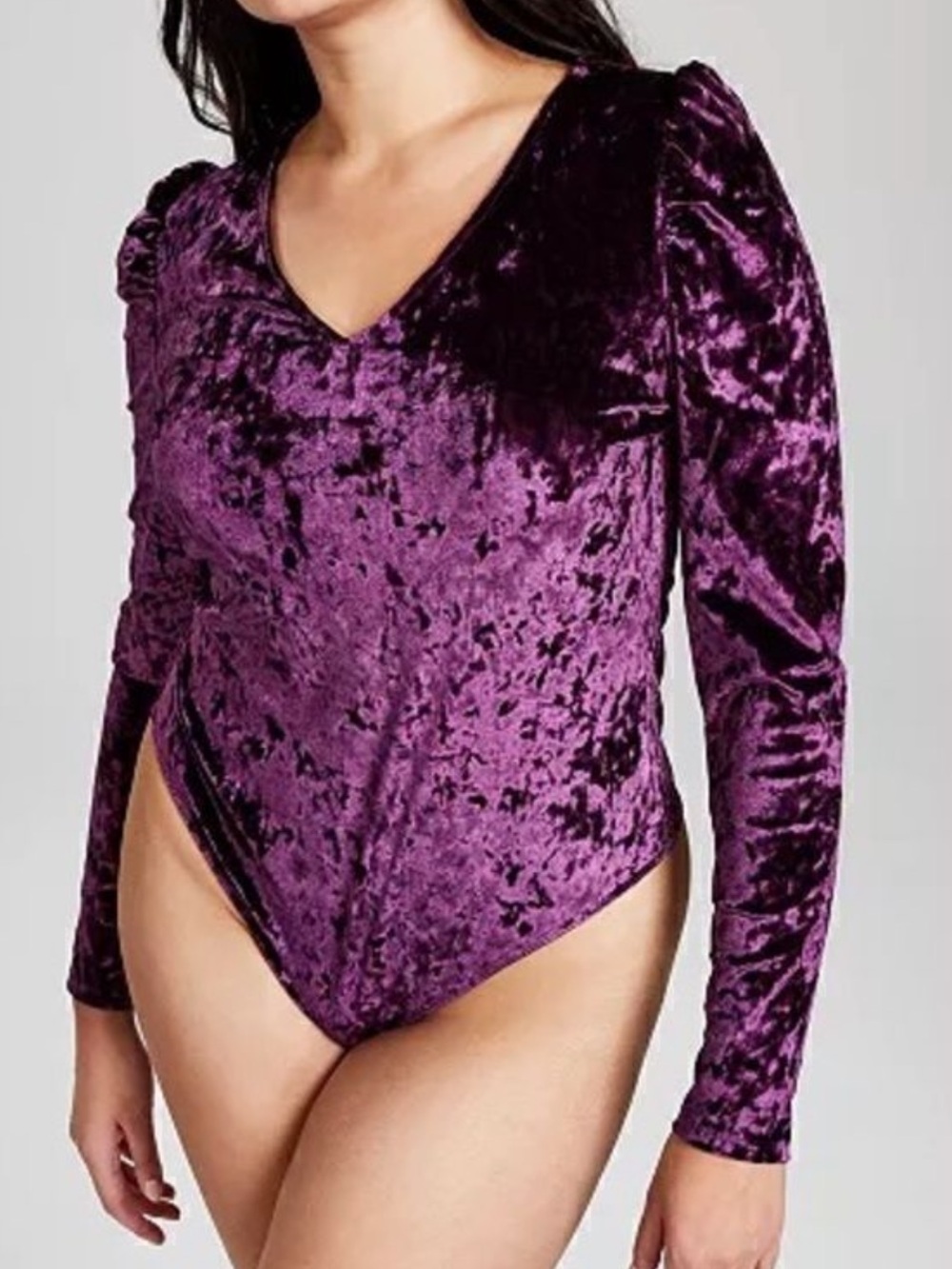 Purple Velvet Bodysuit